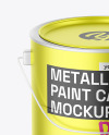 Metallic Paint Bucket Mockup