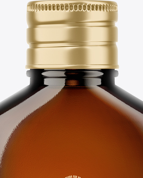 Amber Glass Bottle Mockup