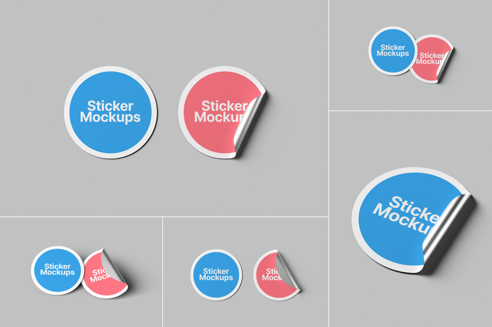Round Sticker Mockups Round Sticker Mockups