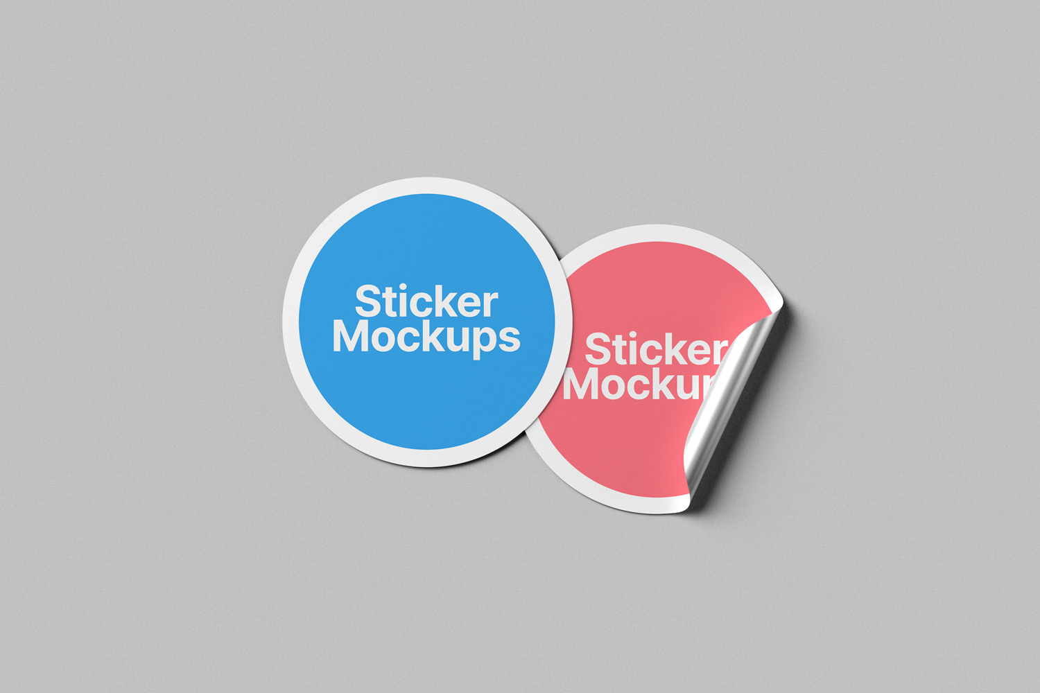 Round Sticker Mockups