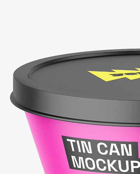 Matte Tin Can Mockup