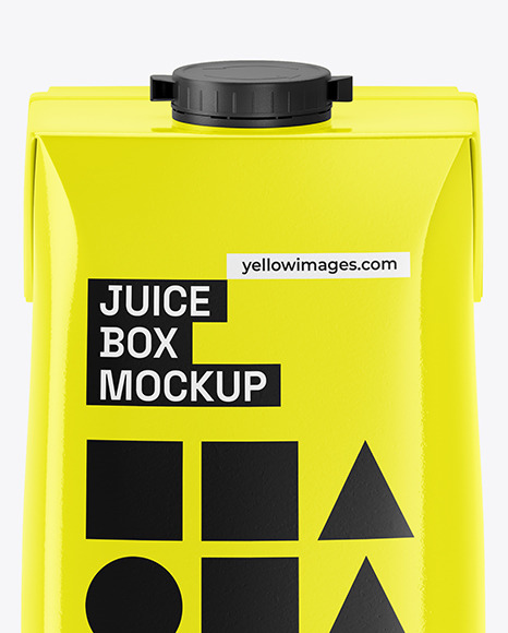 Glossy Juice Box Mockup