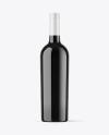 Dark Glass Wine Bottle Mockup