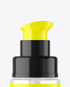 Color Liquid Cosmetic Bottle with Pump Mockup