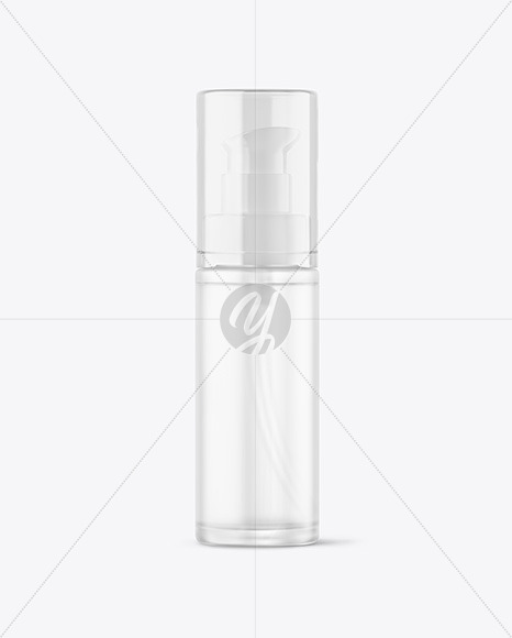 Frosted Glass Cosmetic Bottle with Pump Mockup Frosted Glass Cosmetic Bottle with Pump Mockup