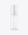 Frosted Glass Cosmetic Bottle with Pump Mockup