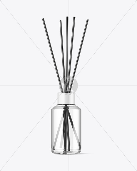 Clear Glass Diffuser Bottle Mockup