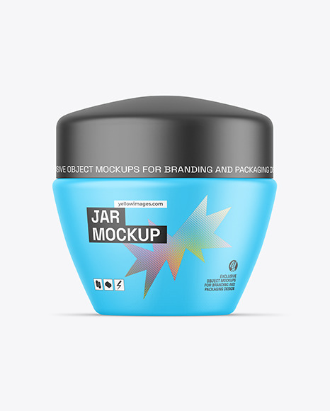 Matte Cosmetic Jar Mockup