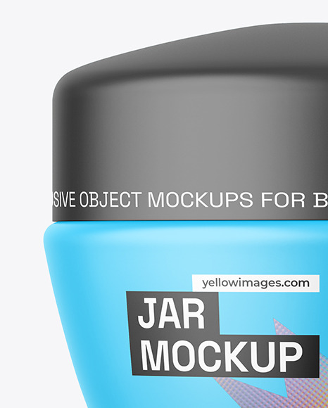 Matte Cosmetic Jar Mockup