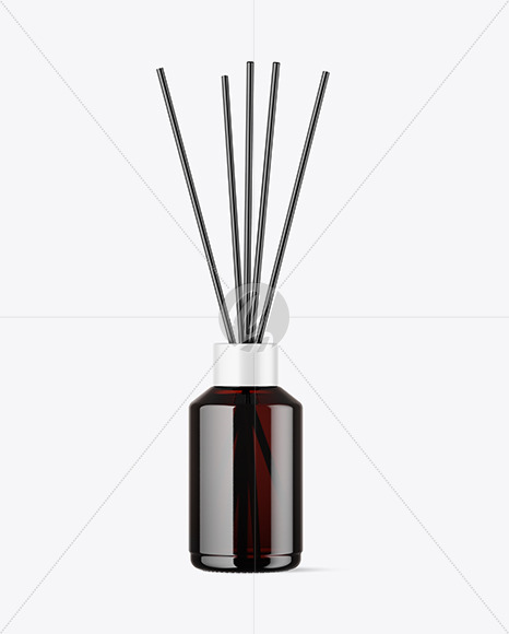 Amber Diffuser Glass Bottle Mockup