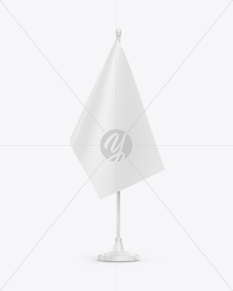 Matte Desk Flag Mockup