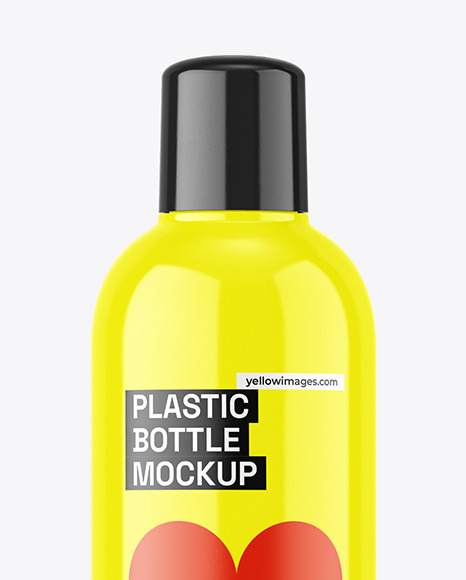 Glossy Plastic Bottle Mockup Glossy Plastic Bottle Mockup