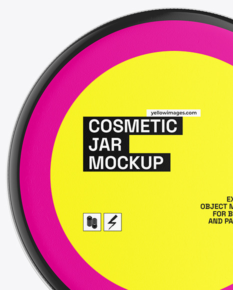 Glossy Cosmetic Jar Mockup