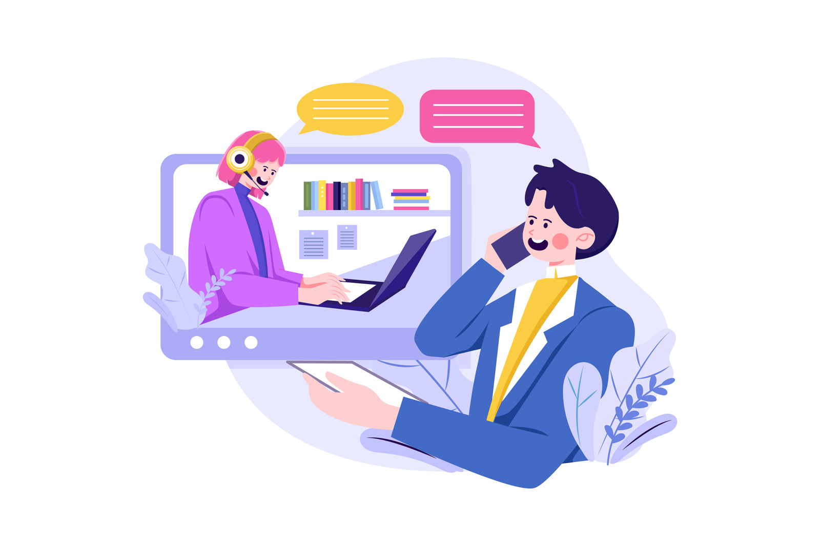 M632_Customer Support Illustration Pack