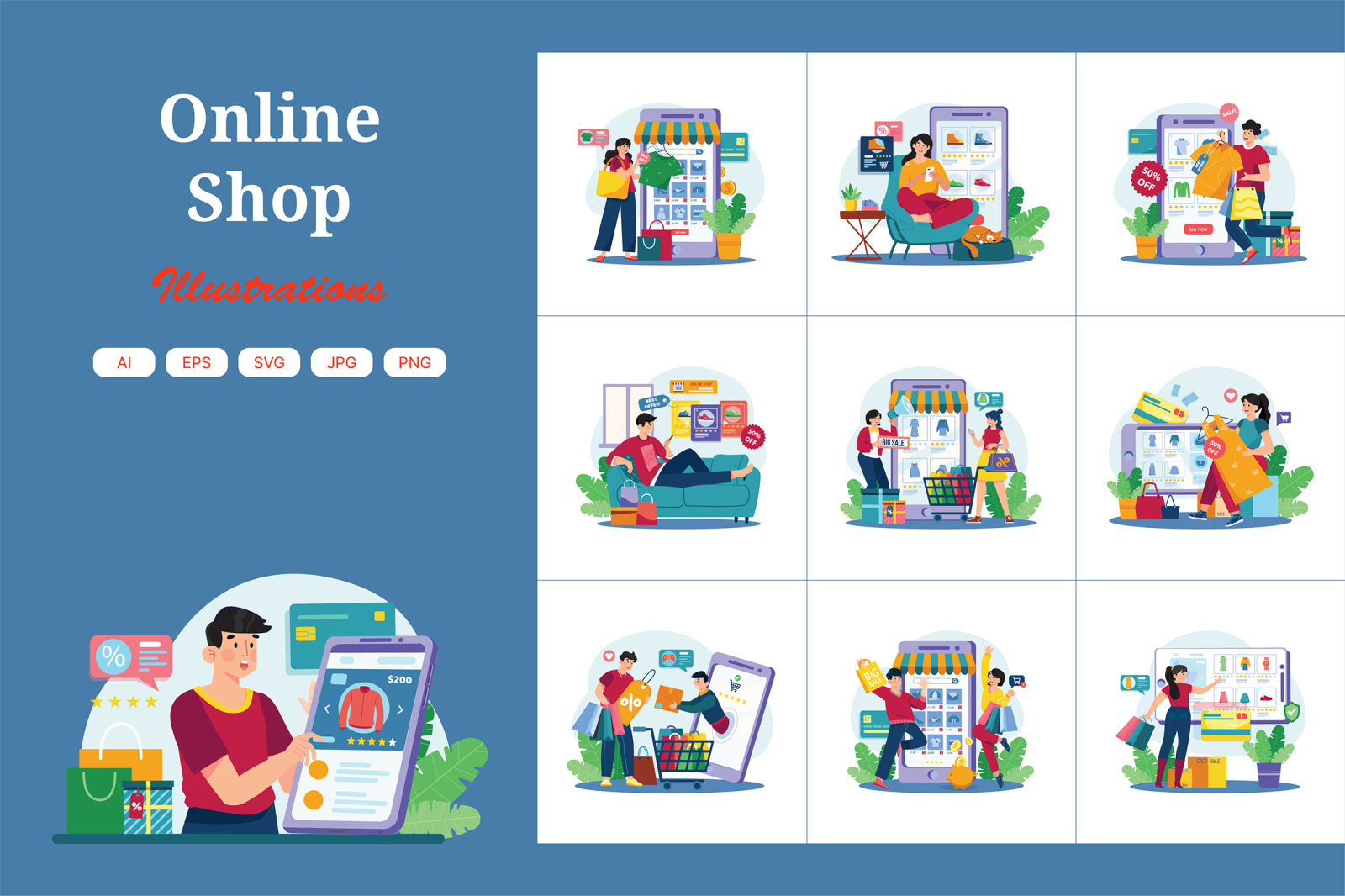 M648_Online Shop Illustration Pack M648_Online Shop Illustration Pack