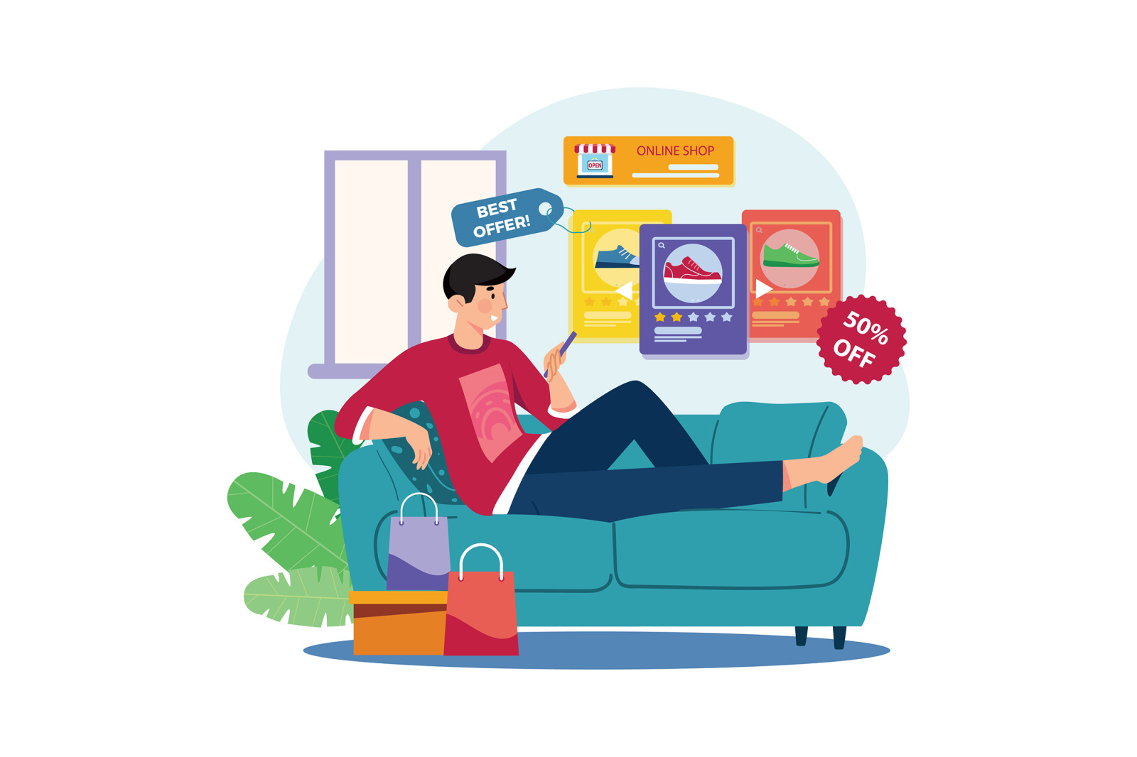 M648_Online Shop Illustration Pack M648_Online Shop Illustration Pack