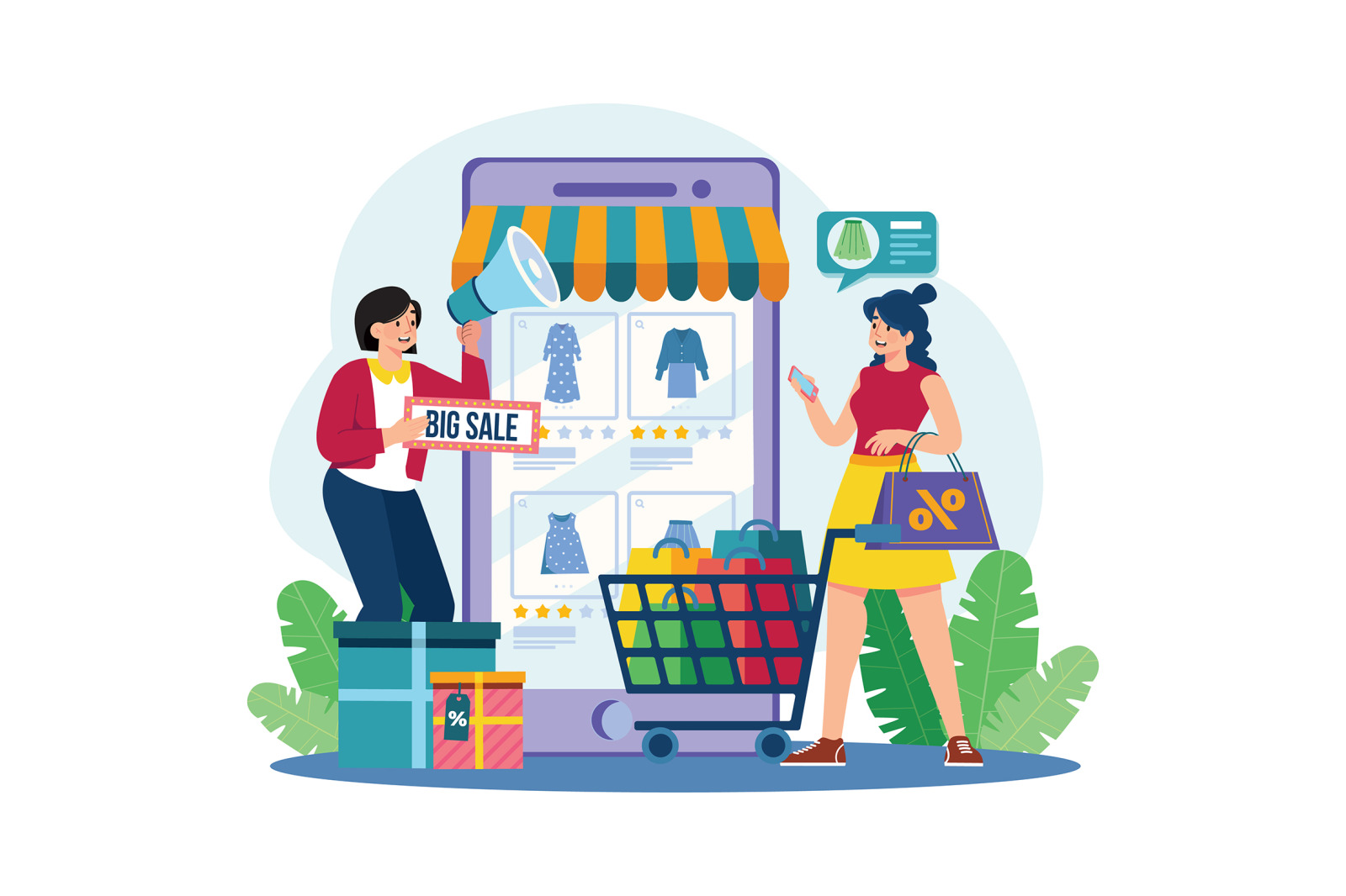 M648_Online Shop Illustration Pack M648_Online Shop Illustration Pack