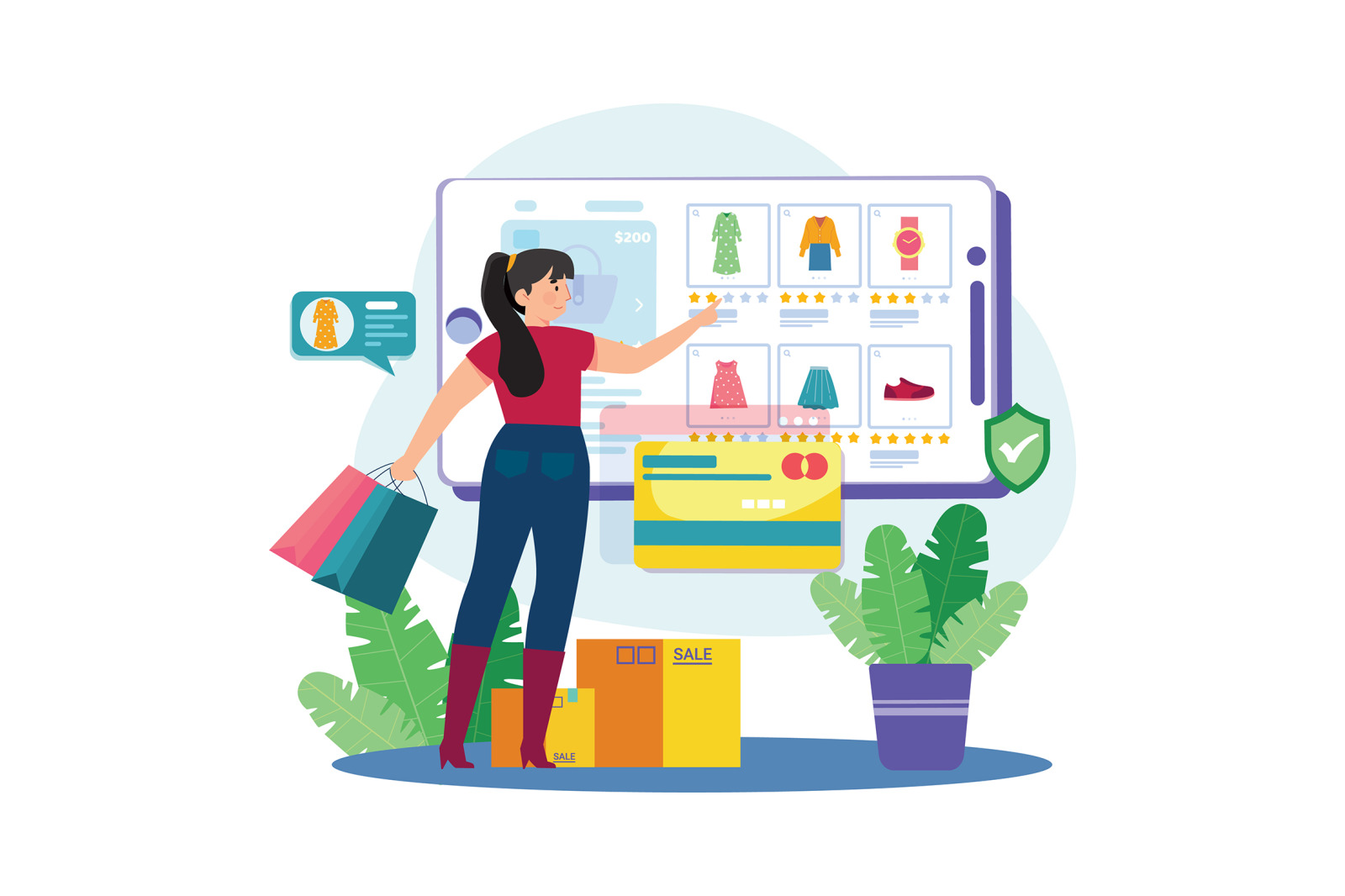 M648_Online Shop Illustration Pack M648_Online Shop Illustration Pack