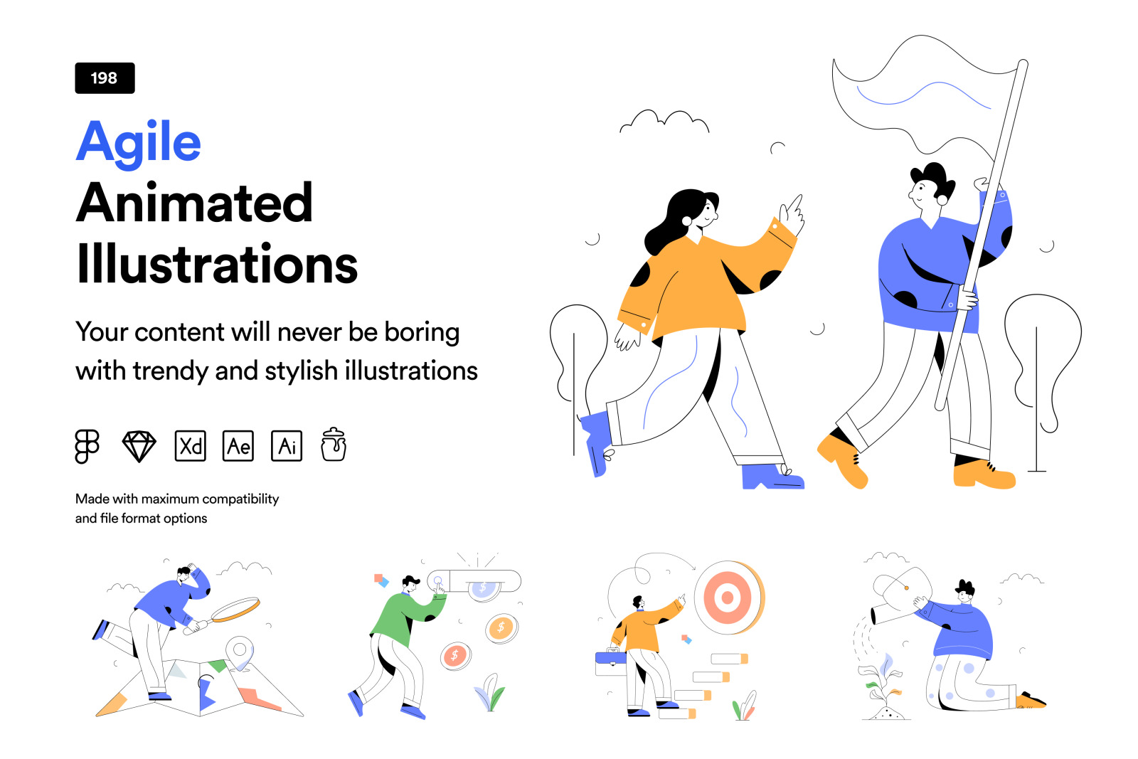 198 Agile Animated Illustrations