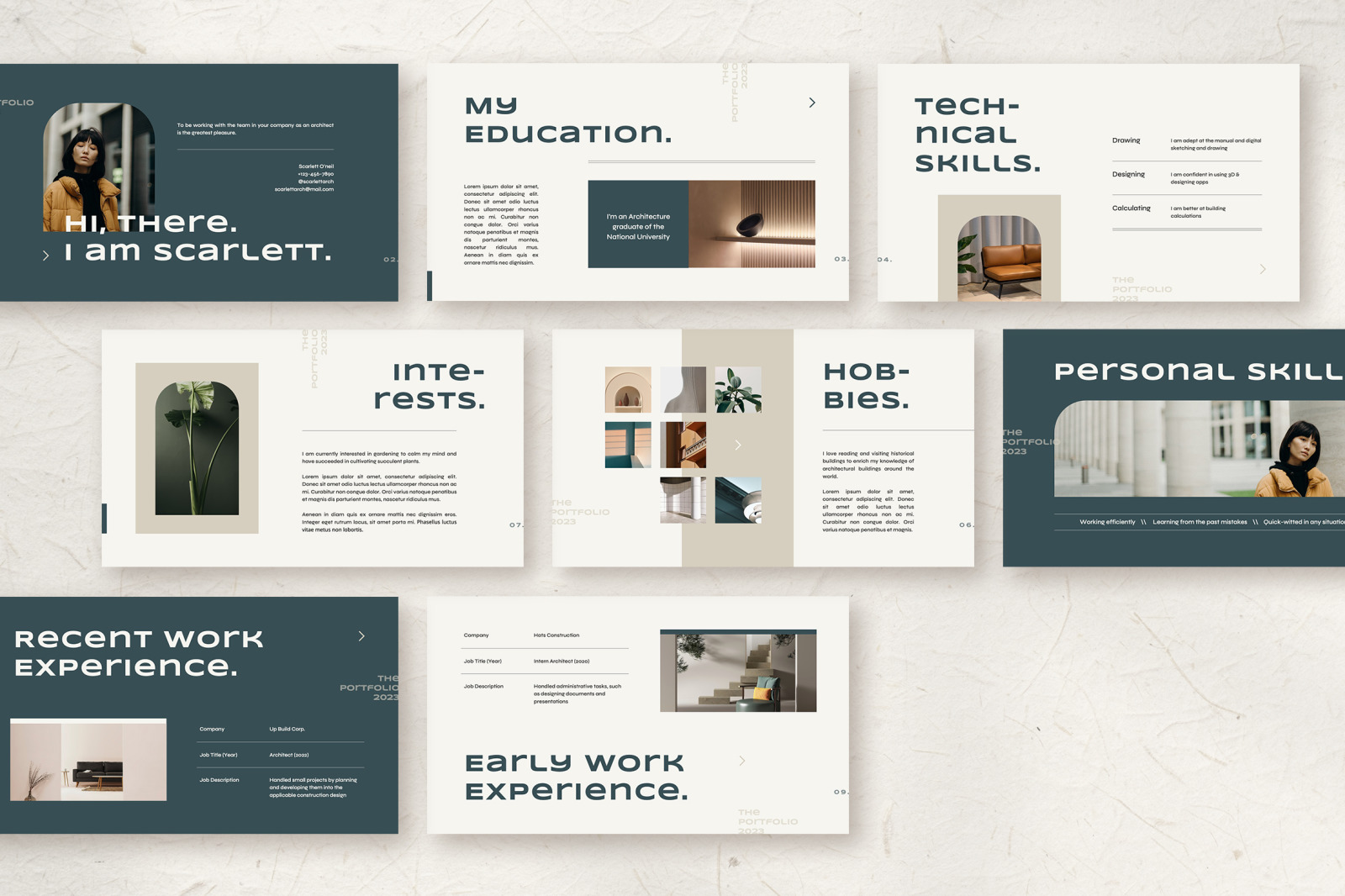 Scarlett – Emerald White Minimalist Personal Portfolio Presentation Scarlett – Emerald White Minimalist Personal Portfolio Presentation