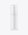 Frosted Glass Cosmetic Bottle with Pump Mockup