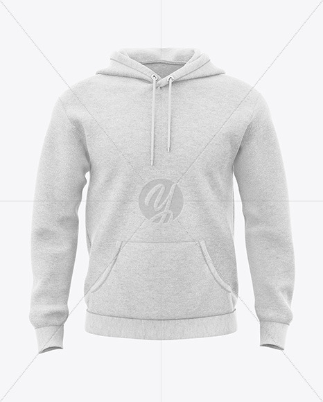 Melange Men's Hoodie Mockup - Front View