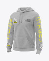 Melange Men&#039;s Hoodie Mockup - Half Side View