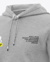 Melange Men&#039;s Hoodie Mockup - Half Side View