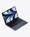 MacBook Air M2 Midnight Mockup