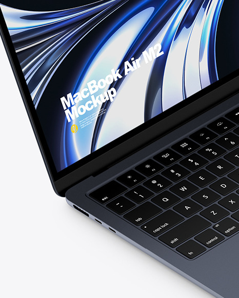 MacBook Air M2 Midnight Mockup