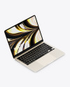 MacBook Air M2 Starlight Mockup