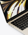 MacBook Air M2 Starlight Mockup