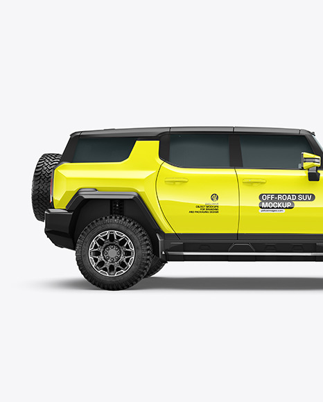 Electric Off-Road SUV Mockup - Side View