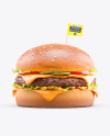 Burger with Flag Mockup