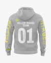 Melange Men's Hoodie Mockup - Back View