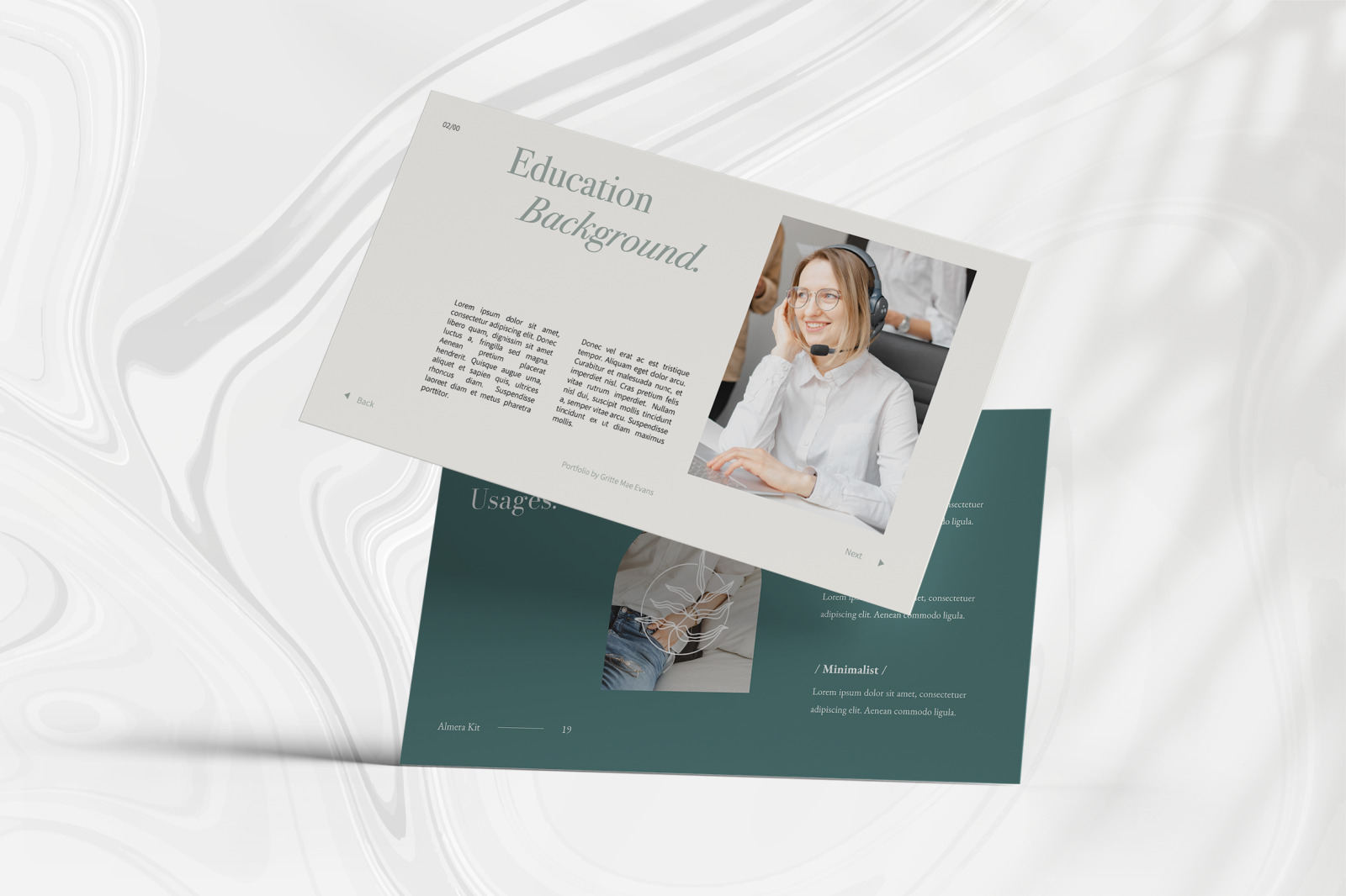 Gritte – White Grey Simple Portfolio Presentation Template Gritte – White Grey Simple Portfolio Presentation Template