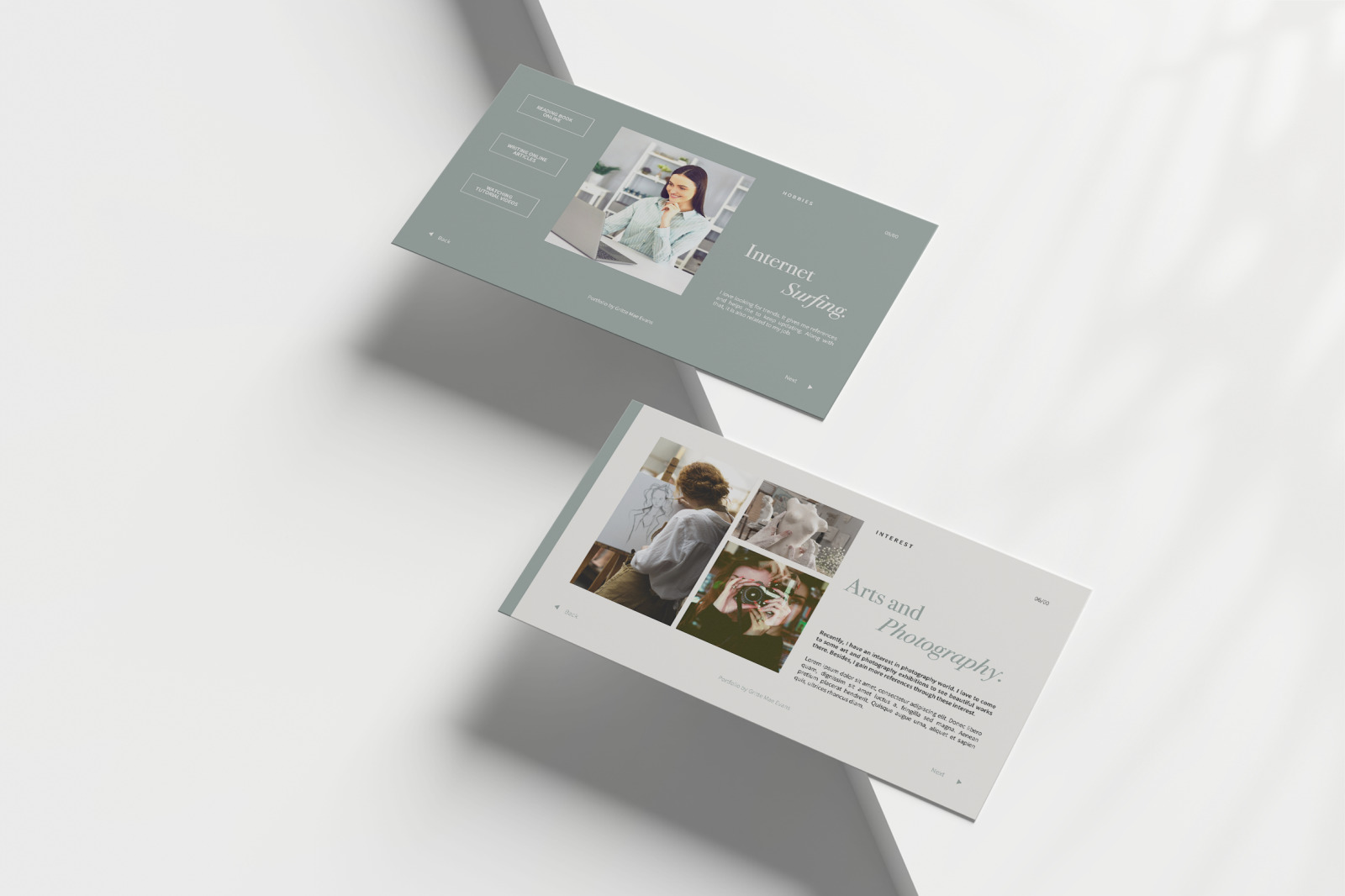 Gritte – White Grey Simple Portfolio Presentation Template Gritte – White Grey Simple Portfolio Presentation Template