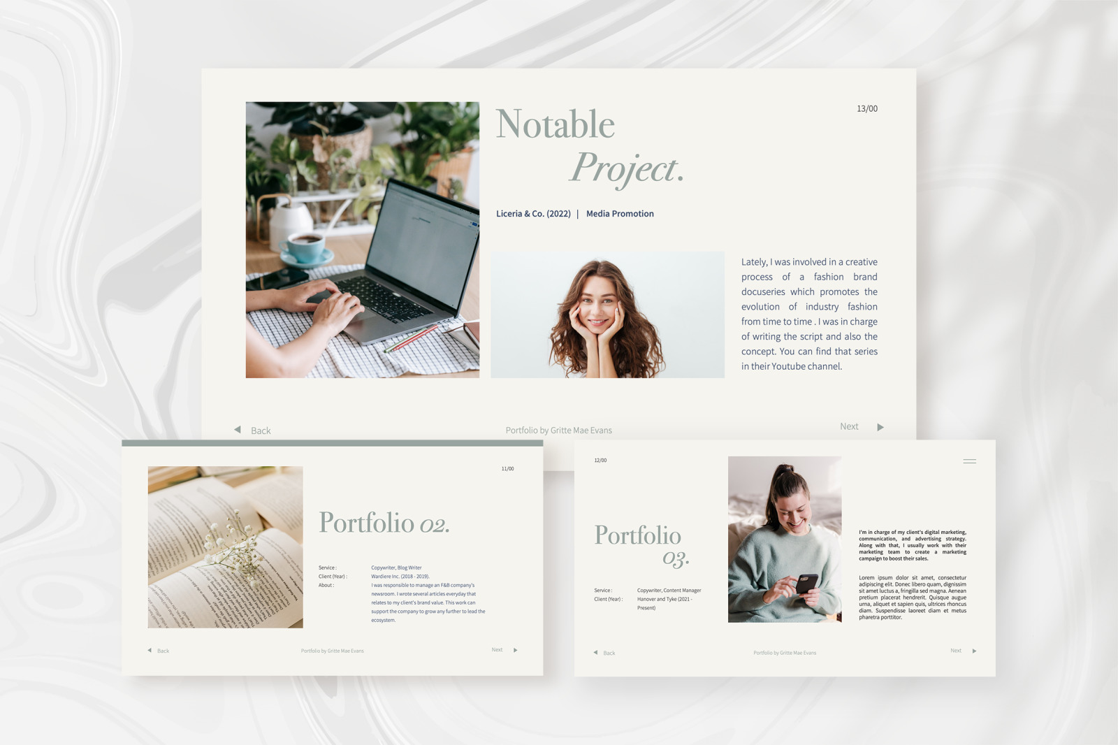 Gritte – White Grey Simple Portfolio Presentation Template Gritte – White Grey Simple Portfolio Presentation Template