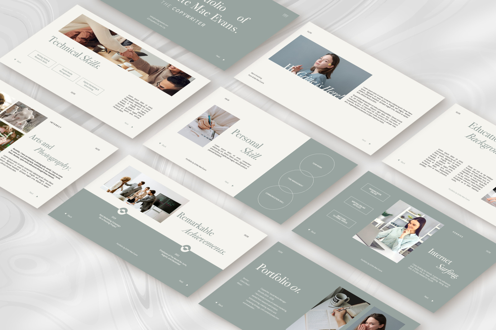 Gritte – White Grey Simple Portfolio Presentation Template Gritte – White Grey Simple Portfolio Presentation Template