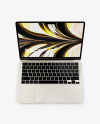 MacBook Air M2 Starlight Mockup