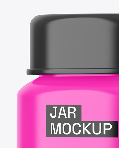 Glossy Cosmetic Jar Mockup