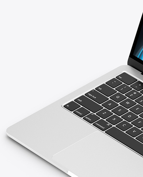 MacBook Air M2 Silver Mockup MacBook Air M2 Silver Mockup