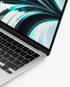 MacBook Air M2 Silver Mockup MacBook Air M2 Silver Mockup