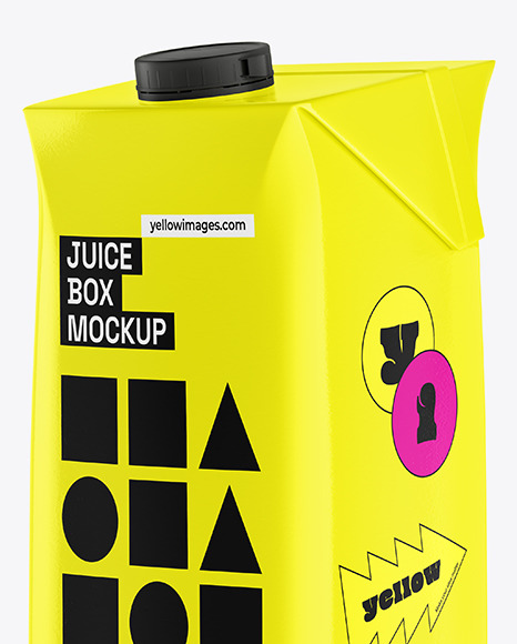 Glossy Juice Box Mockup