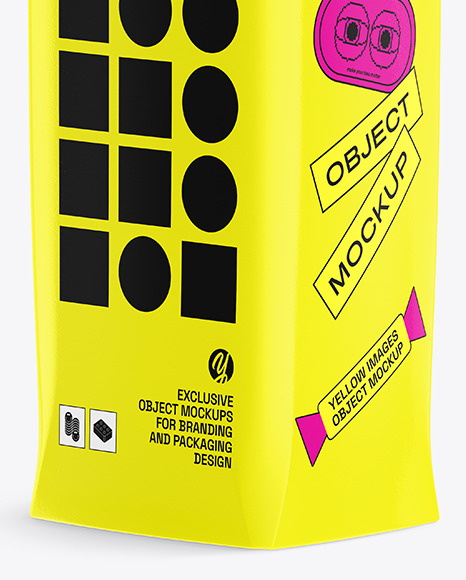 Glossy Juice Box Mockup