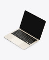 MacBook Air M2 Starlight Mockup