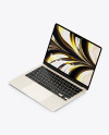 MacBook Air M2 Starlight Mockup