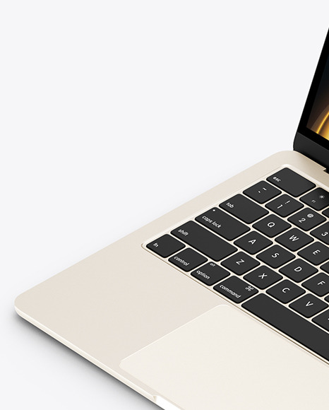 MacBook Air M2 Starlight Mockup