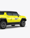 Electric Off-Road SUV Mockup - Back Half Side View