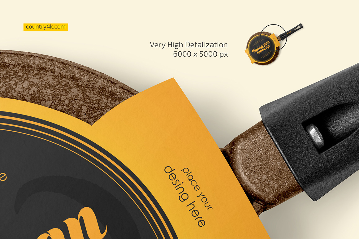 Frying Pan Mockup Set Frying Pan Mockup Set